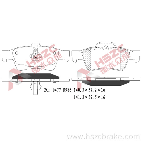 FMSI D986 ceramic brake pad for Mercedes-Benz